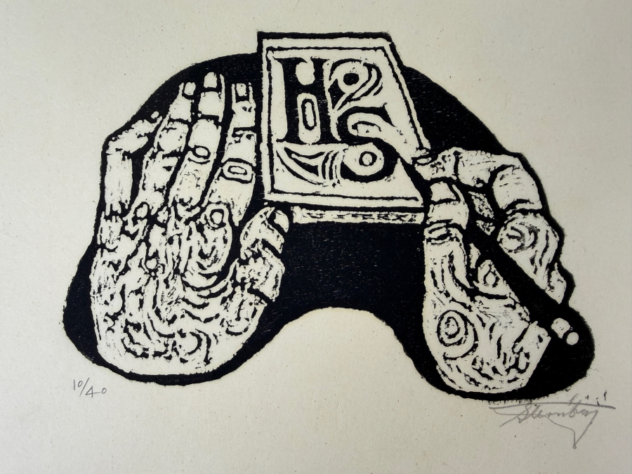 Harry Sternberg (1904-2001, American) Rare Signed Limited Edition Woodcut On Paper Signed By Harry Sternberg And Numbered 10 Of 40 - Paper Measures 10'W X 12.5'H