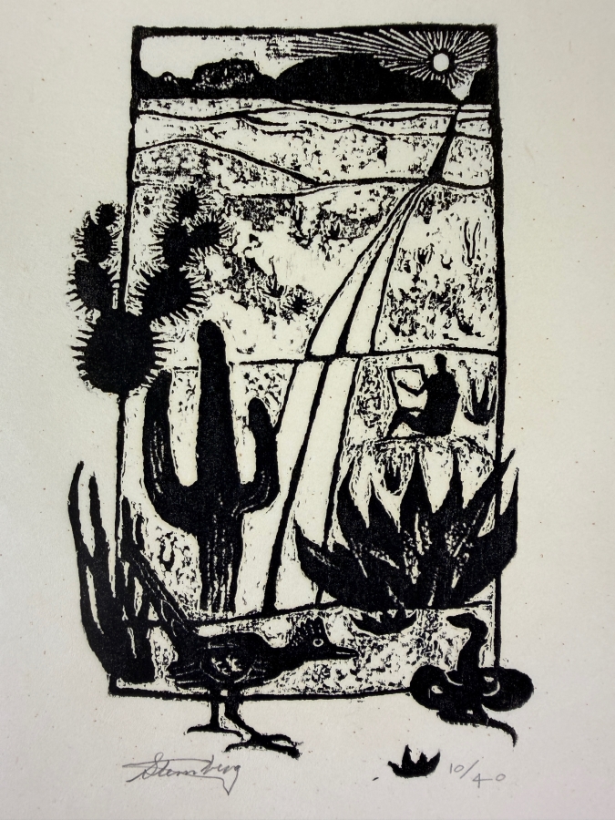 Harry Sternberg (1904-2001, American) Rare Signed Limited Edition Woodcut On Paper Signed By Harry Sternberg And Numbered 10 Of 40 - Paper Measures 10'W X 12.5'H