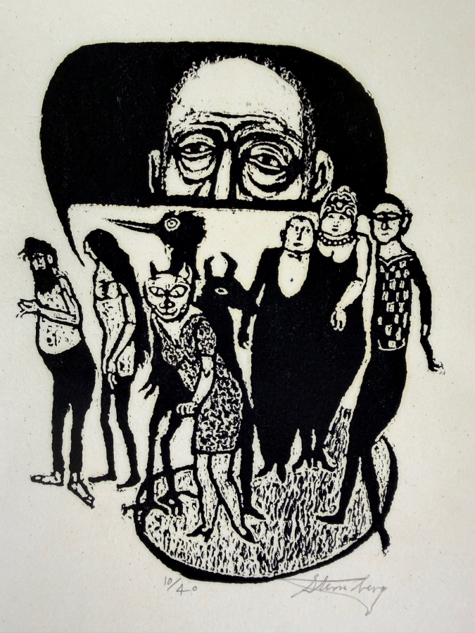 Harry Sternberg (1904-2001, American) Rare Signed Limited Edition Woodcut On Paper Signed By Harry Sternberg And Numbered 10 Of 40 - Paper Measures 10'W X 12.5'H