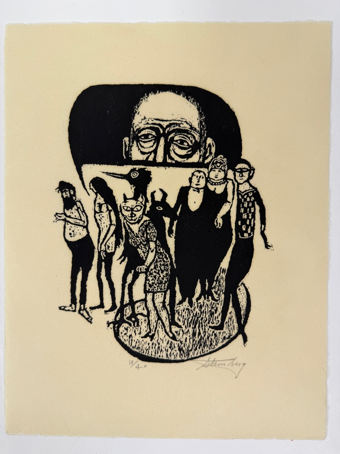 Harry Sternberg (1904-2001, American) Rare Signed Limited Edition Woodcut On Paper Signed By Harry Sternberg And Numbered 10 Of 40 - Paper Measures 10'W X 12.5'H [Photo 4]
