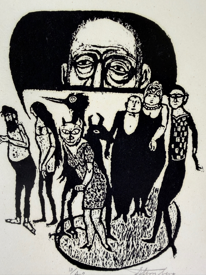 Harry Sternberg (1904-2001, American) Rare Signed Limited Edition Woodcut On Paper Signed By Harry Sternberg And Numbered 10 Of 40 - Paper Measures 10'W X 12.5'H [Photo 2]