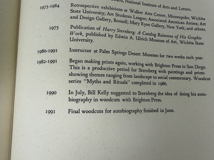 Harry Sternberg (1904-2001, American) Rare Signed Limited First Edition Hardcover Book: A Life In Woodcuts Signed By Harry Sternberg Published By Brighton Press In 1991 Numbered 10 Of 40 [Photo 13]
