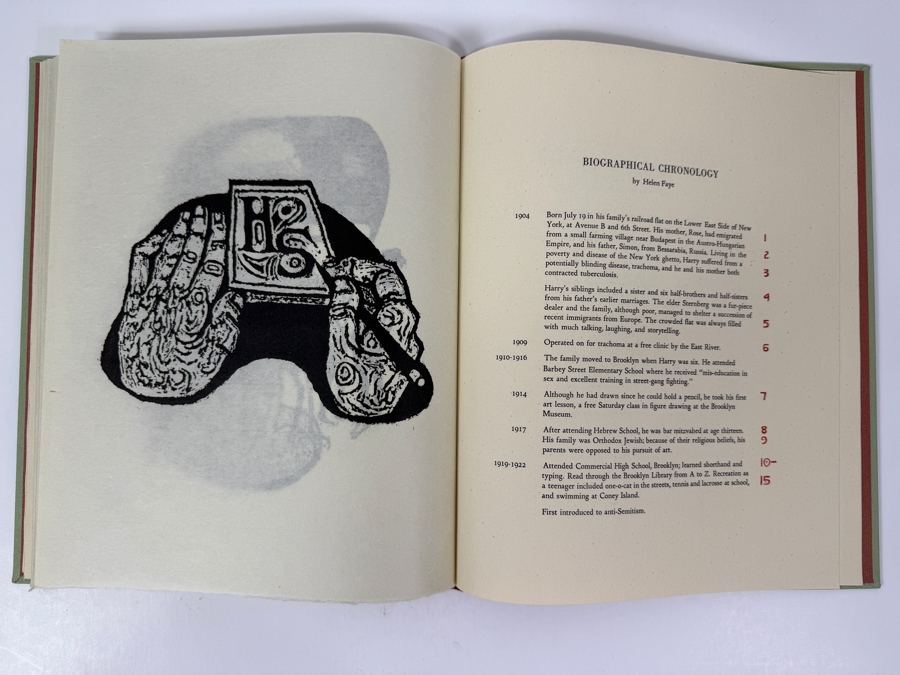 Harry Sternberg (1904-2001, American) Rare Signed Limited First Edition Hardcover Book: A Life In Woodcuts Signed By Harry Sternberg Published By Brighton Press In 1991 Numbered 10 Of 40 [Photo 9]