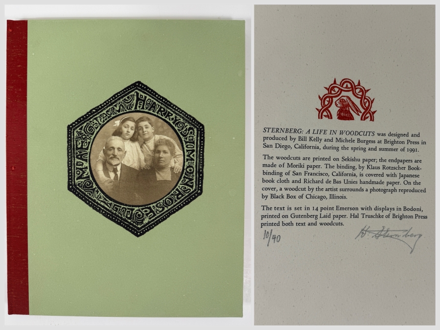 Harry Sternberg (1904-2001, American) Rare Signed Limited First Edition Hardcover Book: A Life In Woodcuts Signed By Harry Sternberg Published By Brighton Press In 1991 Numbered 10 Of 40