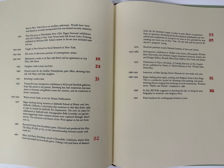 Harry Sternberg (1904-2001, American) Rare Signed Limited First Edition Hardcover Book: A Life In Woodcuts Signed By Harry Sternberg Published By Brighton Press In 1991 Numbered 10 Of 40 [Photo 12]