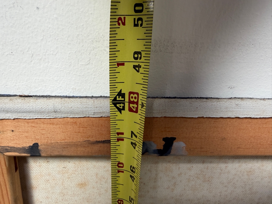 Gerrit Greve (1948-2024, Cardiff by the Sea, CA) Original Acrylic Painting On Canvas Titled 'Red Approaching' Signed Verso And Dated 1993 36' X 48' Estimate $1,700-$2,200 [Photo 11]