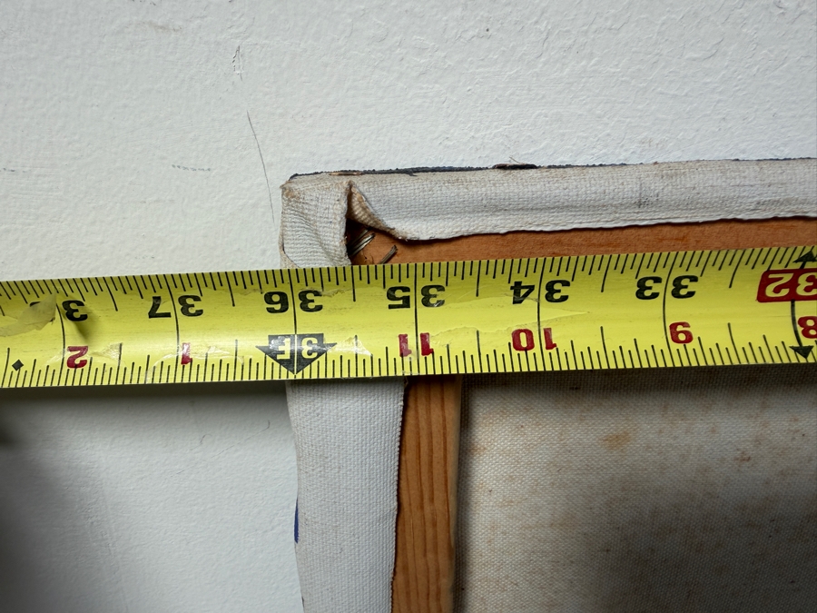 Gerrit Greve (1948-2024, Cardiff by the Sea, CA) Original Acrylic Painting On Canvas Titled 'Red Approaching' Signed Verso And Dated 1993 36' X 48' Estimate $1,700-$2,200 [Photo 10]