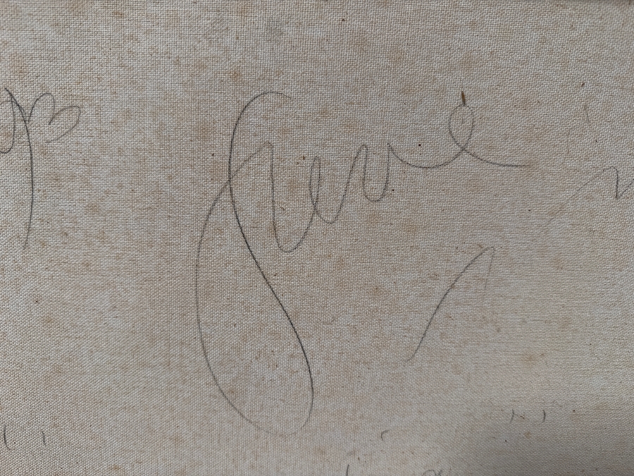 Gerrit Greve (1948-2024, Cardiff by the Sea, CA) Original Acrylic Painting On Canvas Titled 'Red Approaching' Signed Verso And Dated 1993 36' X 48' Estimate $1,700-$2,200 [Photo 7]