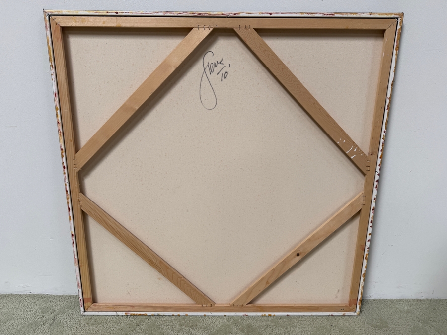 Gerrit Greve (1948-2024, Cardiff by the Sea, CA) Original Acrylic Painting On Canvas 2010 Signed Verso 36' X 36' Estimate $1,100 - $2,200 [Photo 4]