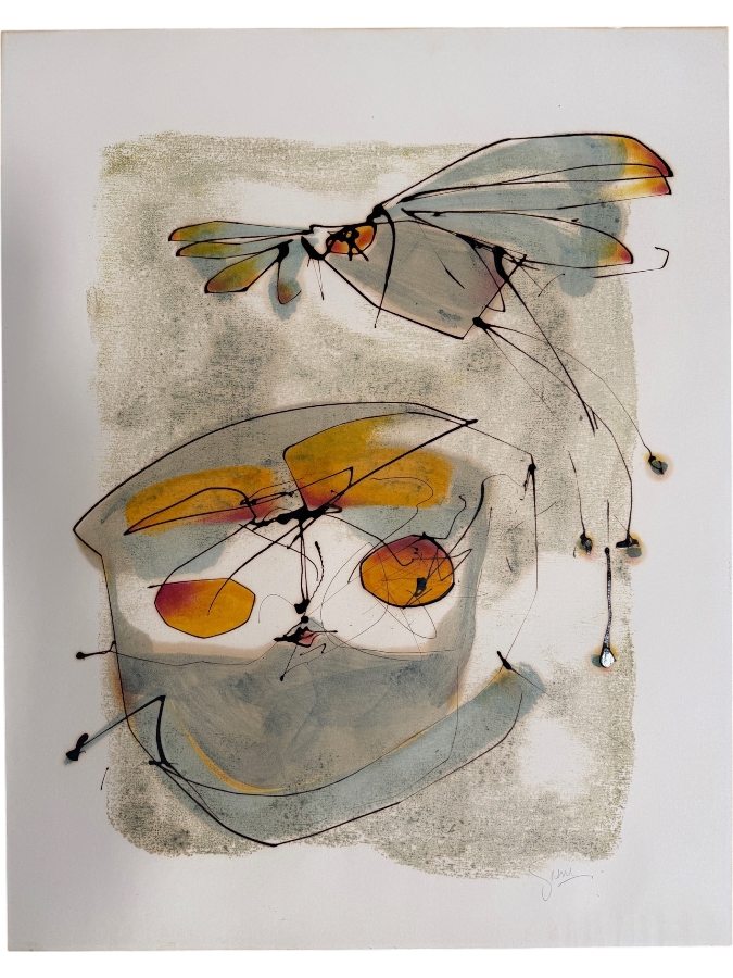 Gerrit Greve (1948-2024, Cardiff by the Sea, CA) Original Abstract Acrylic Painting On Paper Untitled Signed Bottom Right 22.5' x 28.5” Estimate $500 - $1,000