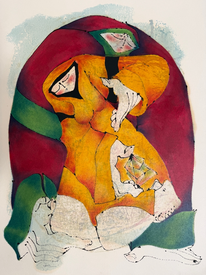 Gerrit Greve (1948-2024, Cardiff by the Sea, CA) Original Abstract Acrylic Painting On Paper Untitled Signed Bottom Left 22.5' x 28.5” Estimate $500 - $1,000 [Photo 3]