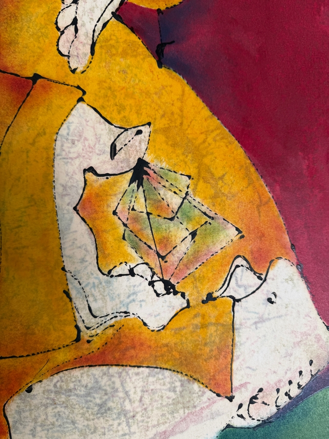 Gerrit Greve (1948-2024, Cardiff by the Sea, CA) Original Abstract Acrylic Painting On Paper Untitled Signed Bottom Left 22.5' x 28.5” Estimate $500 - $1,000 [Photo 5]