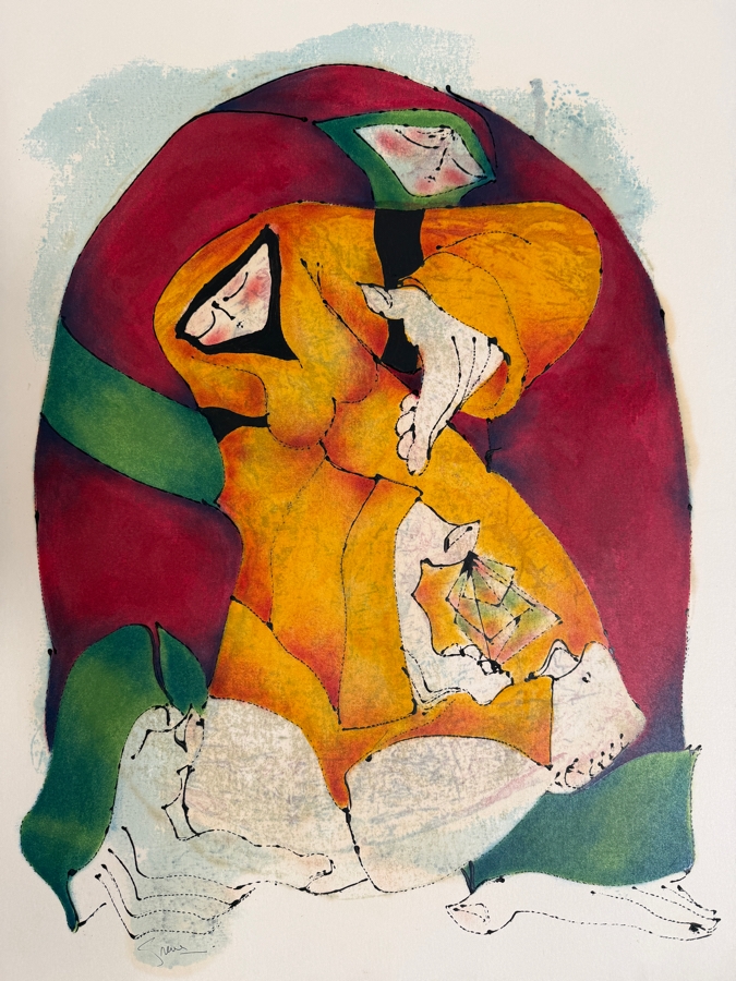 Gerrit Greve (1948-2024, Cardiff by the Sea, CA) Original Abstract Acrylic Painting On Paper Untitled Signed Bottom Left 22.5' x 28.5” Estimate $500 - $1,000 [Photo 2]