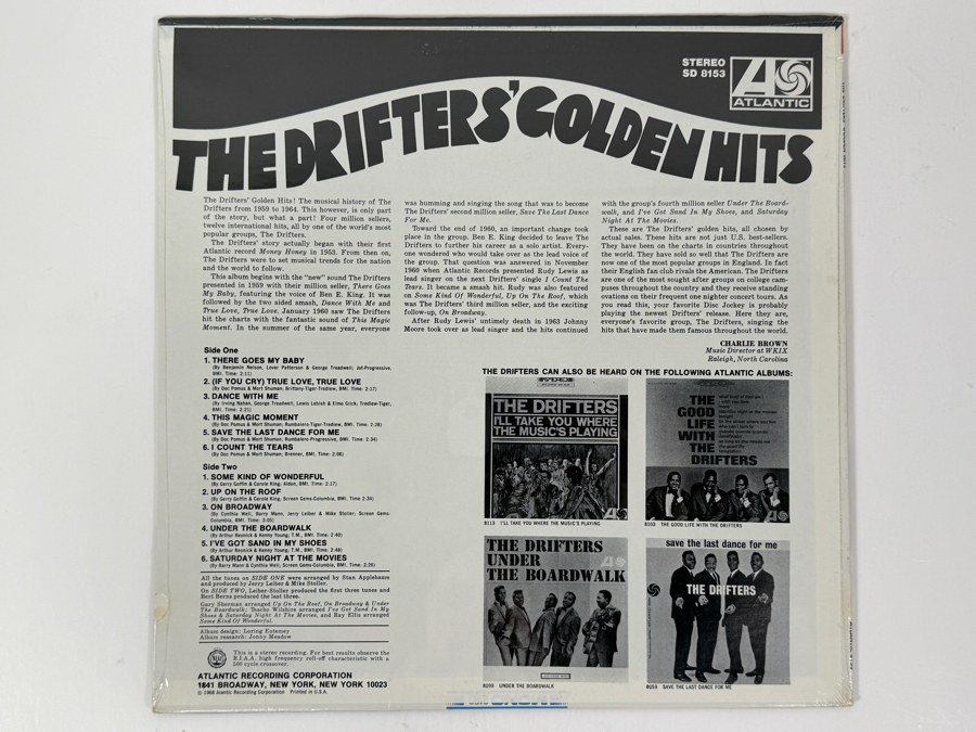 Sealed LP The Drifters - The Drifters Golden Hits - Atlantic SD 8153 - 1968 Vinyl Record [Photo 2]