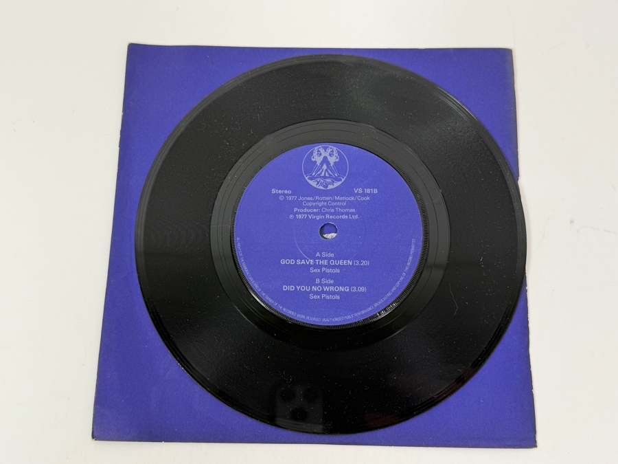 Sex Pistols - God Save The Queen - Virgin Records VS 181 - 1977 45rpm Vinyl Record [Photo 5]