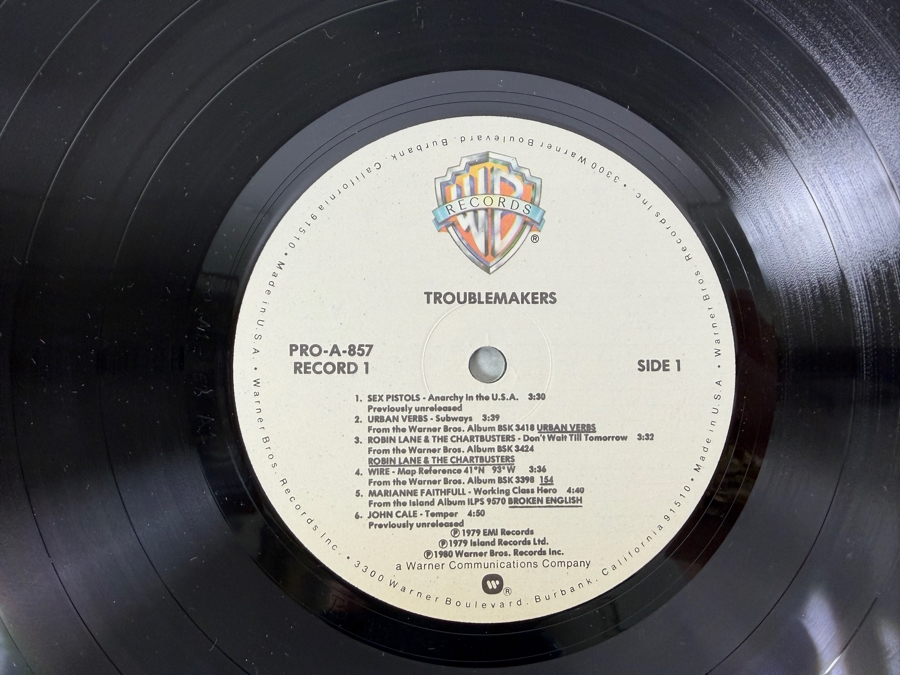 Troublemakers - PRO-A-857 - 1979 Island Records - Vinyl Record - Compilation Record Featuring Sex Pistols, DEVO, Public Image Ltd., Nico And More [Photo 9]