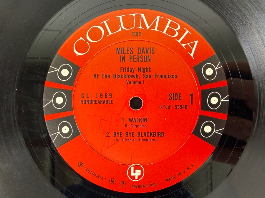 Miles Davis - Friday Night In Person At The Blackhawk, San Francisco Volume 1. Columbia Records, CL 1669, 1961. Vinyl Record [Photo 4]