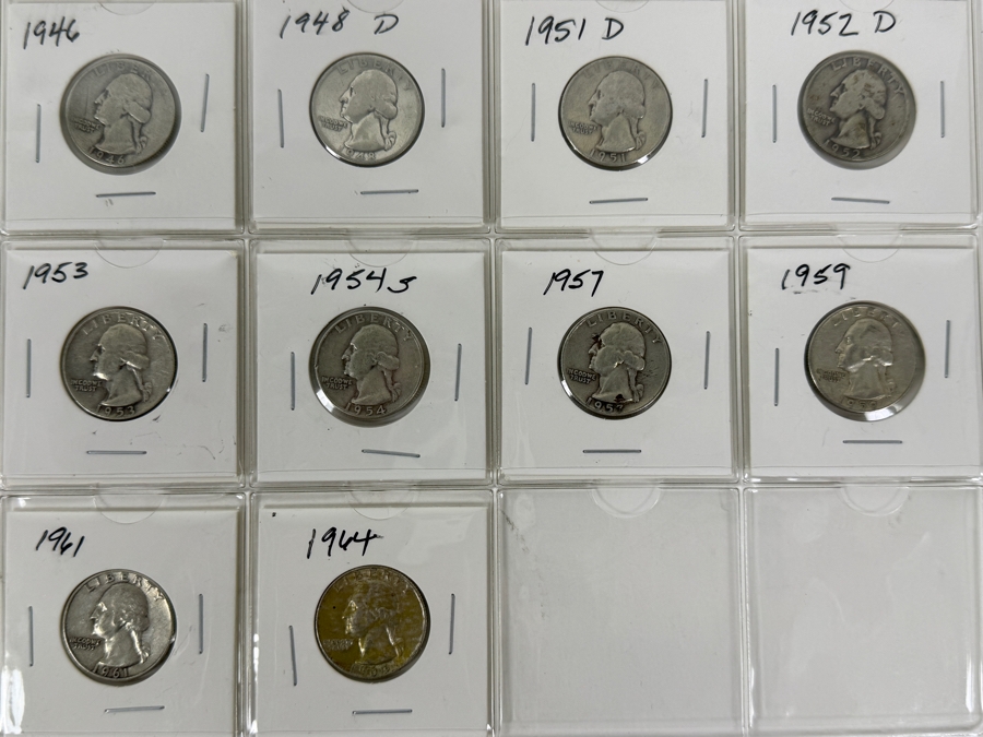 (18) Silver Washington Quarters From 1935-1964 - See Photos For Details [Photo 3]