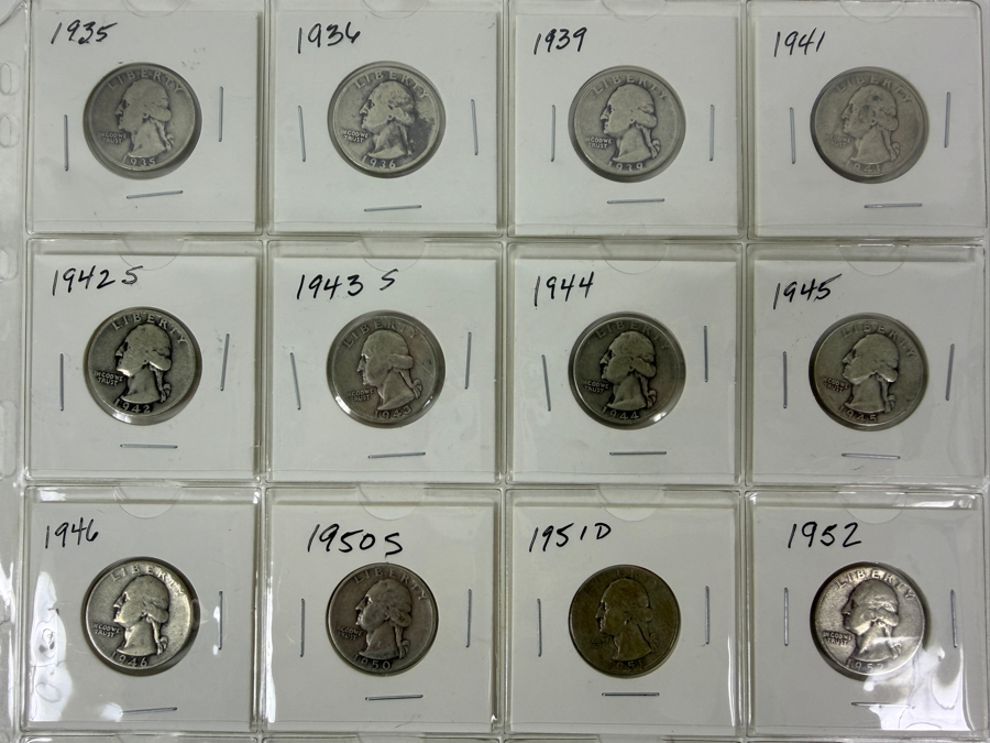 (17) Silver Washington Quarters From 1935-1964 - See Photos For Details [Photo 2]