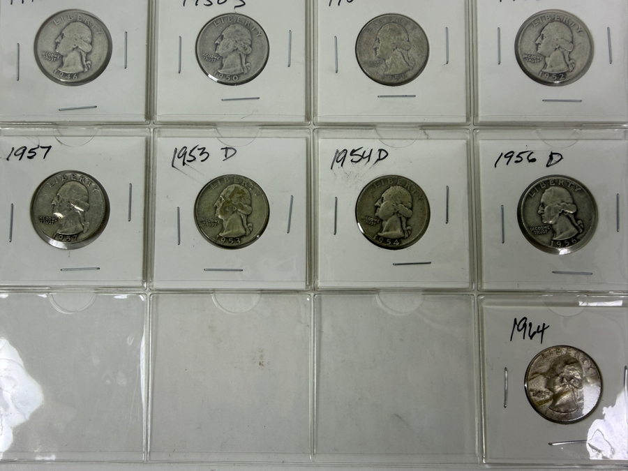 (17) Silver Washington Quarters From 1935-1964 - See Photos For Details [Photo 3]