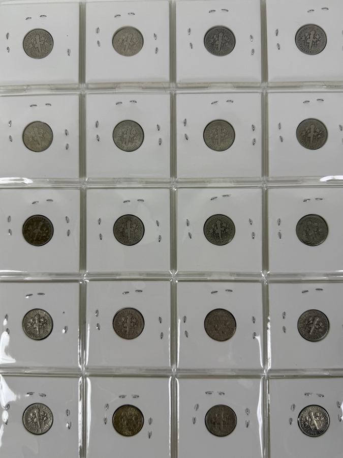 (20) Silver Roosevelt Dimes From 1951-1952 - See Photos For Details [Photo 2]