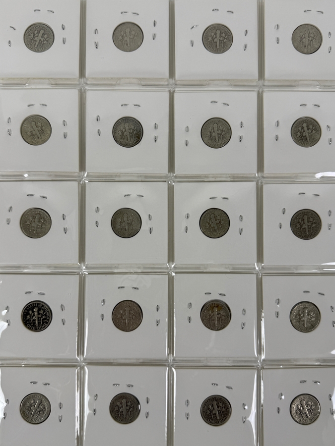 (20) Silver Roosevelt Dimes From 1948 - See Photos For Details [Photo 2]