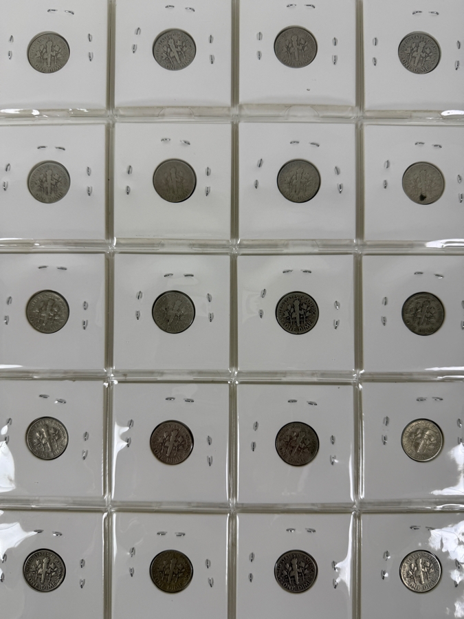(20) Silver Roosevelt Dimes From 1947 - See Photos For Details [Photo 2]
