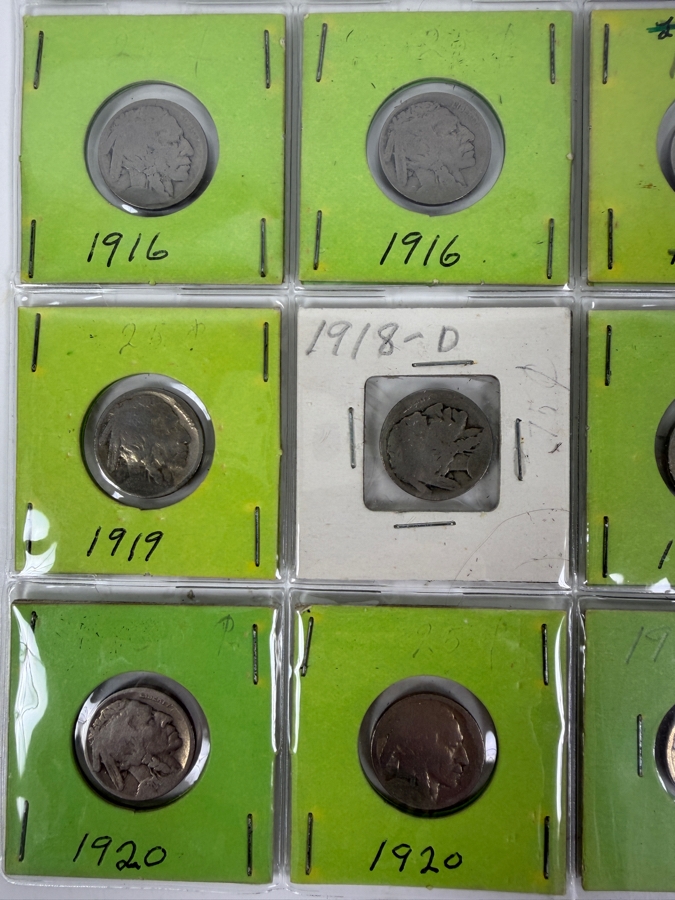 (20) Buffalo Indian Head Nickel Coins From 1913-1940 - See Photos For Details [Photo 5]