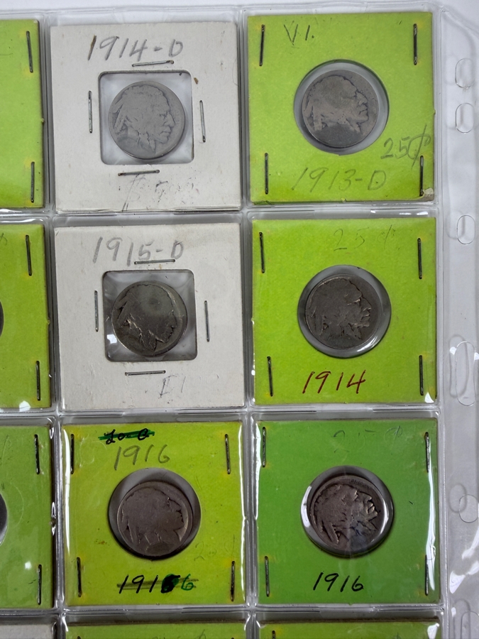 (20) Buffalo Indian Head Nickel Coins From 1913-1940 - See Photos For Details [Photo 3]