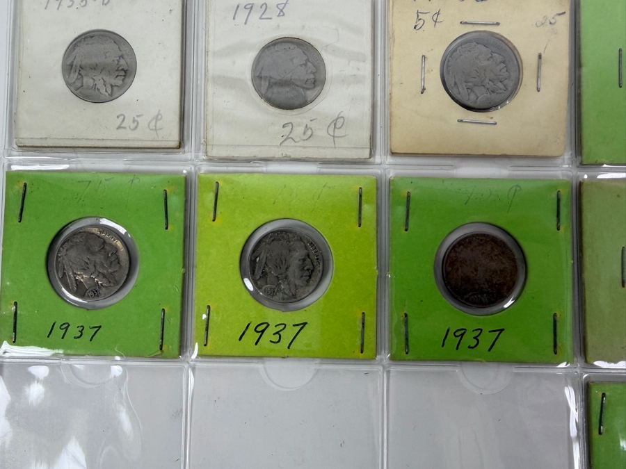 (27) Buffalo Indian Head Nickel Coins From 1920-1937 - See Photos For Details [Photo 4]