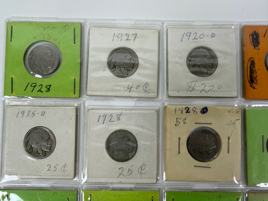 (27) Buffalo Indian Head Nickel Coins From 1920-1937 - See Photos For Details [Photo 3]