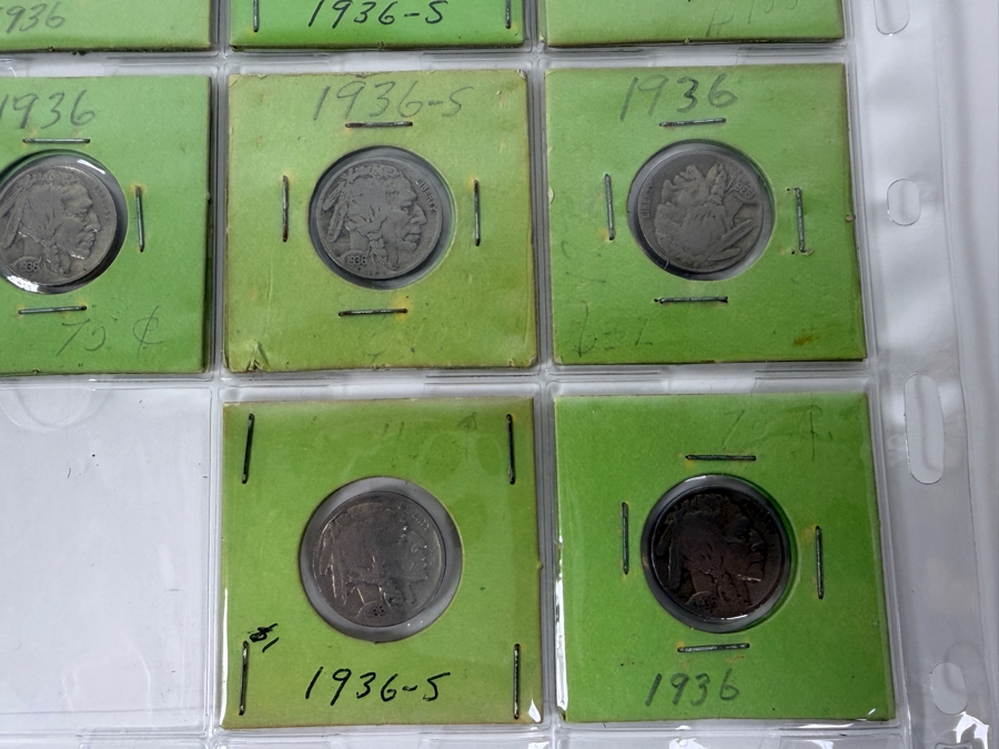 (27) Buffalo Indian Head Nickel Coins From 1920-1937 - See Photos For Details [Photo 8]