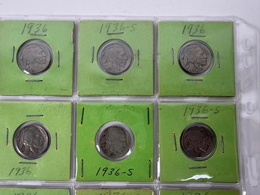 (27) Buffalo Indian Head Nickel Coins From 1920-1937 - See Photos For Details [Photo 7]