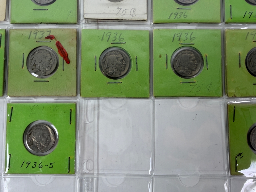 (27) Buffalo Indian Head Nickel Coins From 1920-1937 - See Photos For Details [Photo 6]