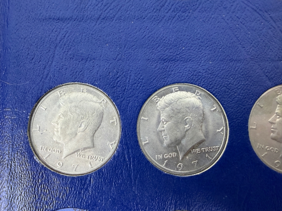 (12) 1964-1972 Kennedy Half Dollars With Coin Book (90% Silver In 1964, 40% Silver 1965-1970) - See Photos For Details [Photo 4]
