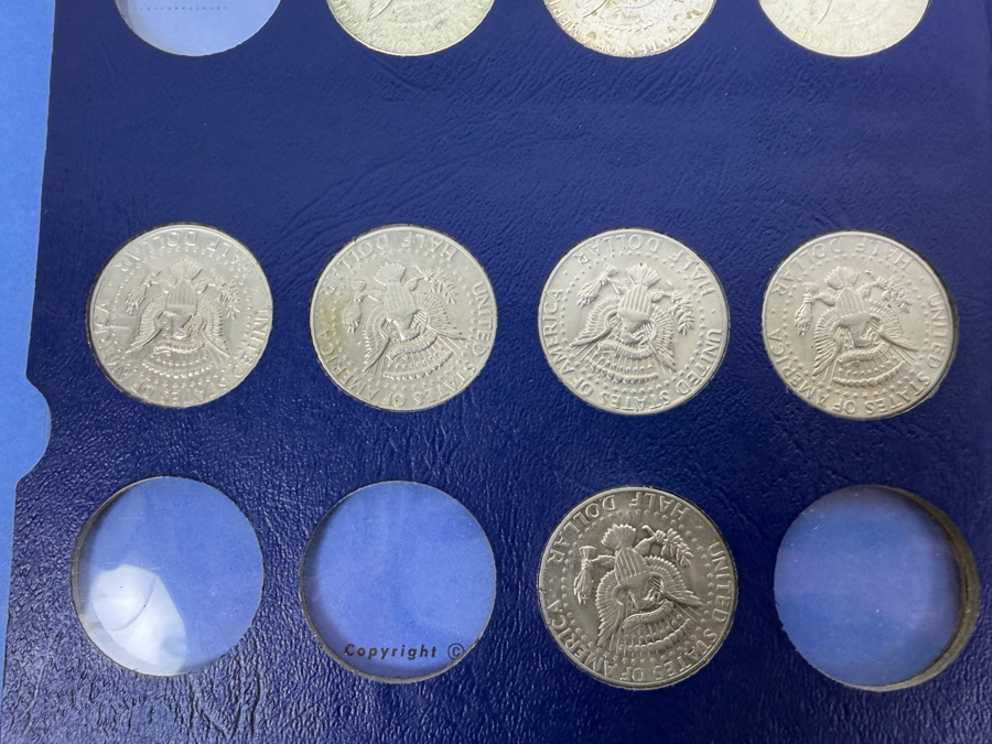 (12) 1964-1972 Kennedy Half Dollars With Coin Book (90% Silver In 1964, 40% Silver 1965-1970) - See Photos For Details [Photo 9]