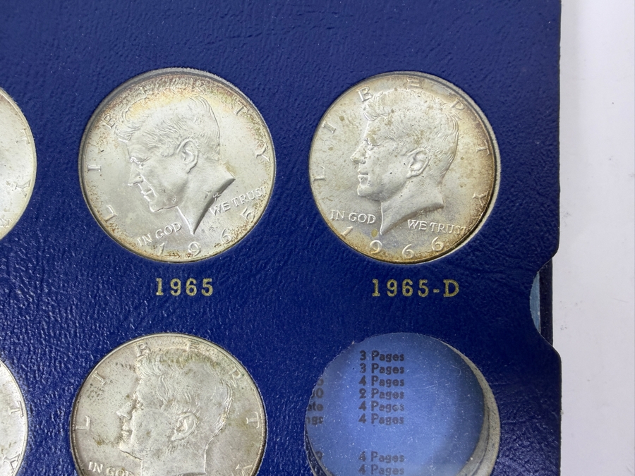 (12) 1964-1972 Kennedy Half Dollars With Coin Book (90% Silver In 1964, 40% Silver 1965-1970) - See Photos For Details [Photo 3]