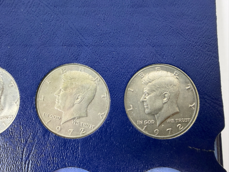 (12) 1964-1972 Kennedy Half Dollars With Coin Book (90% Silver In 1964, 40% Silver 1965-1970) - See Photos For Details [Photo 5]