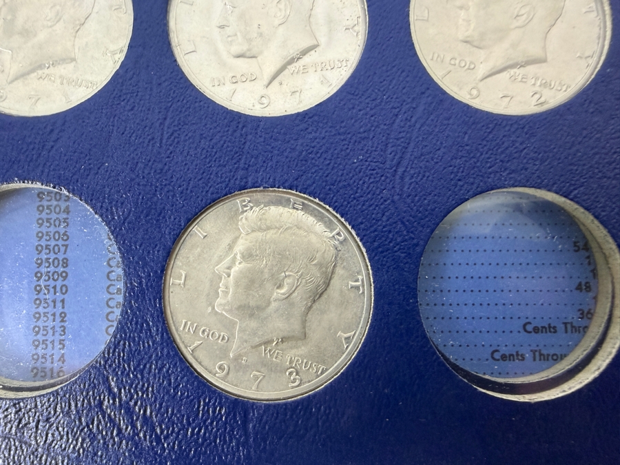 (12) 1964-1972 Kennedy Half Dollars With Coin Book (90% Silver In 1964, 40% Silver 1965-1970) - See Photos For Details [Photo 6]