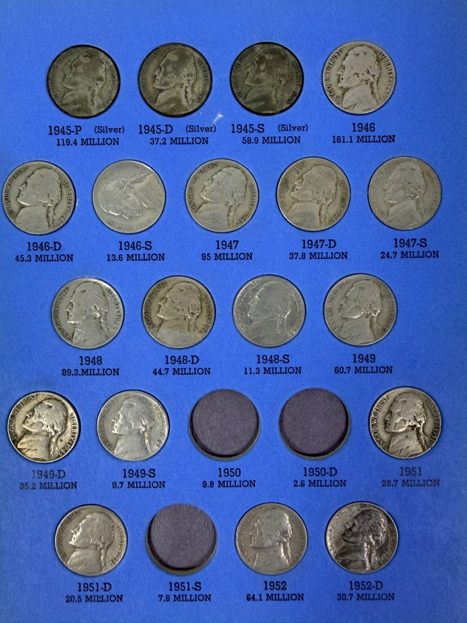 (53) Jefferson Nickels From 1938 To 1961 Including (10) Silver Nickels - See Photos For Details [Photo 3]