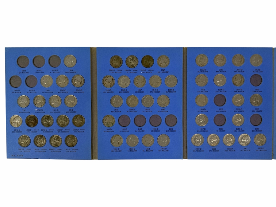 (52) Jefferson Nickels From 1938 To 1961 Including (11) Silver Nickels - See Photos For Details