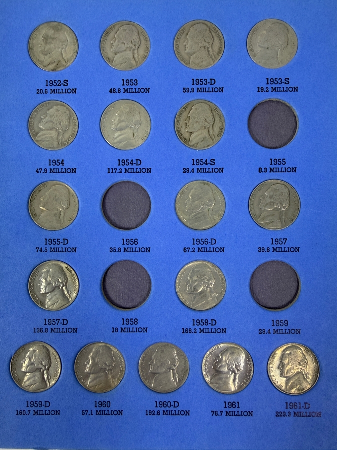 (52) Jefferson Nickels From 1938 To 1961 Including (11) Silver Nickels - See Photos For Details [Photo 4]