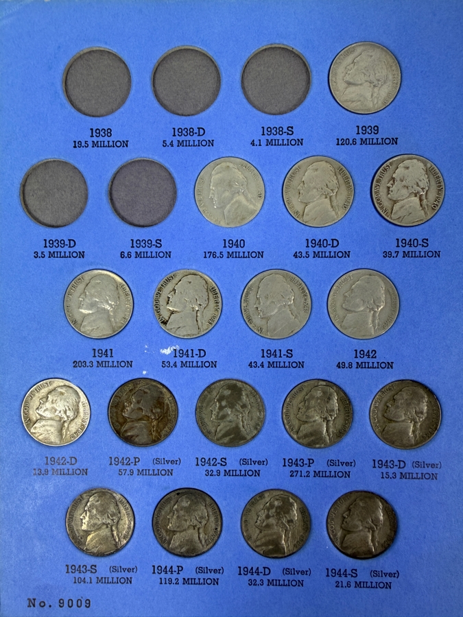 (52) Jefferson Nickels From 1938 To 1961 Including (11) Silver Nickels - See Photos For Details [Photo 2]