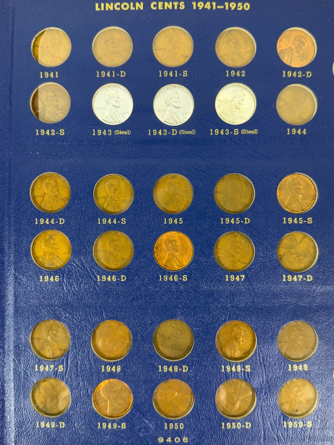 Collection Lincoln Cents And Wheat Pennies With Coin Display Book [Photo 3]