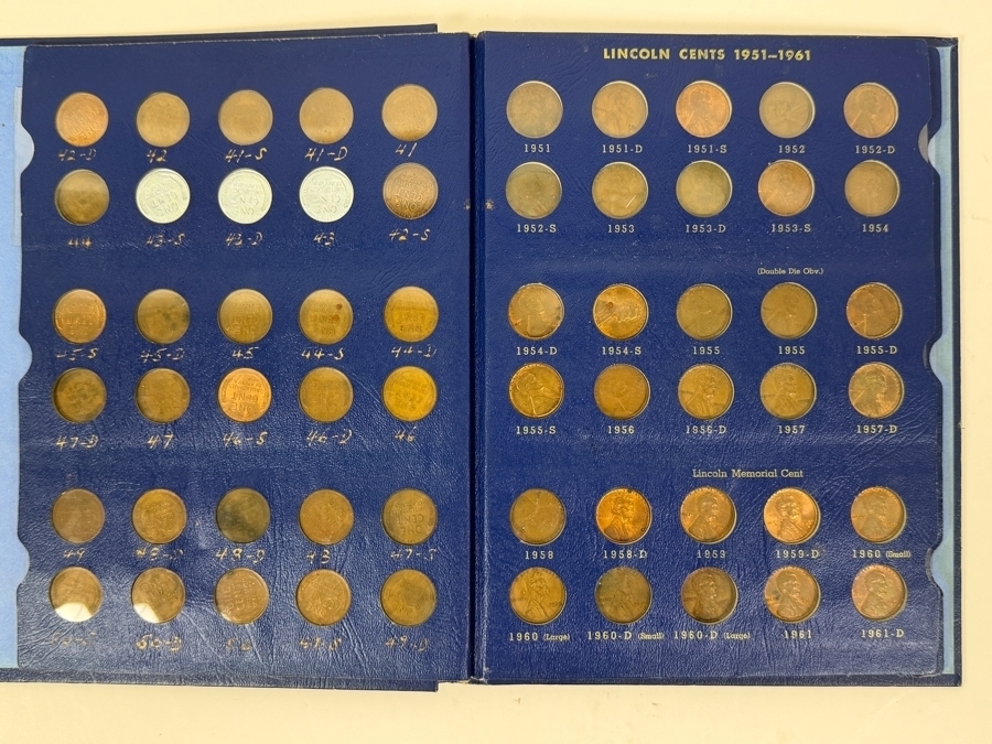 Collection Lincoln Cents And Wheat Pennies With Coin Display Book [Photo 4]