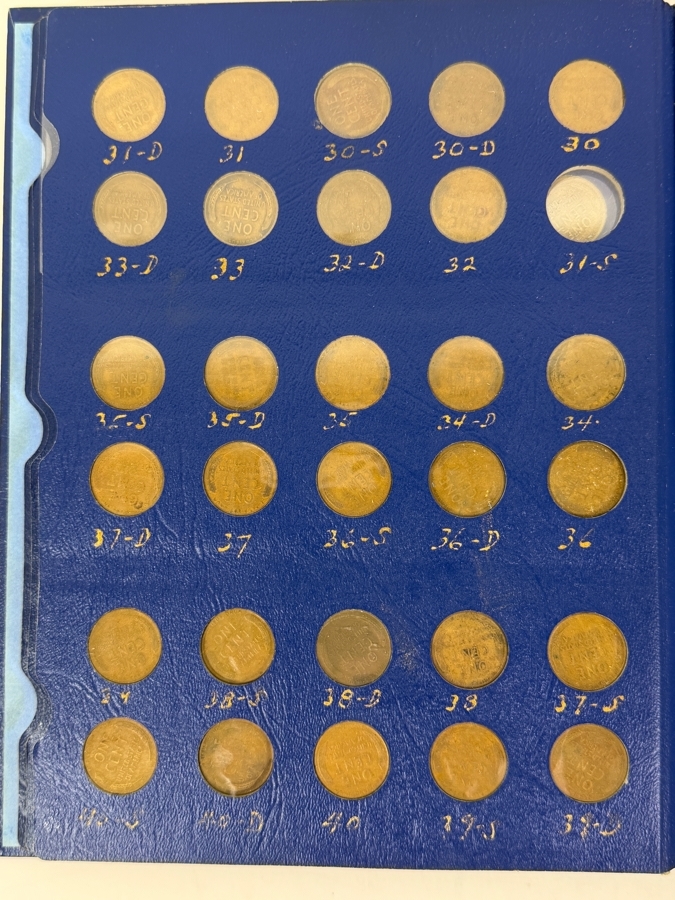 Collection Lincoln Cents And Wheat Pennies With Coin Display Book [Photo 7]