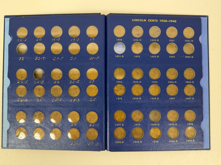 Collection Lincoln Cents And Wheat Pennies With Coin Display Book [Photo 5]