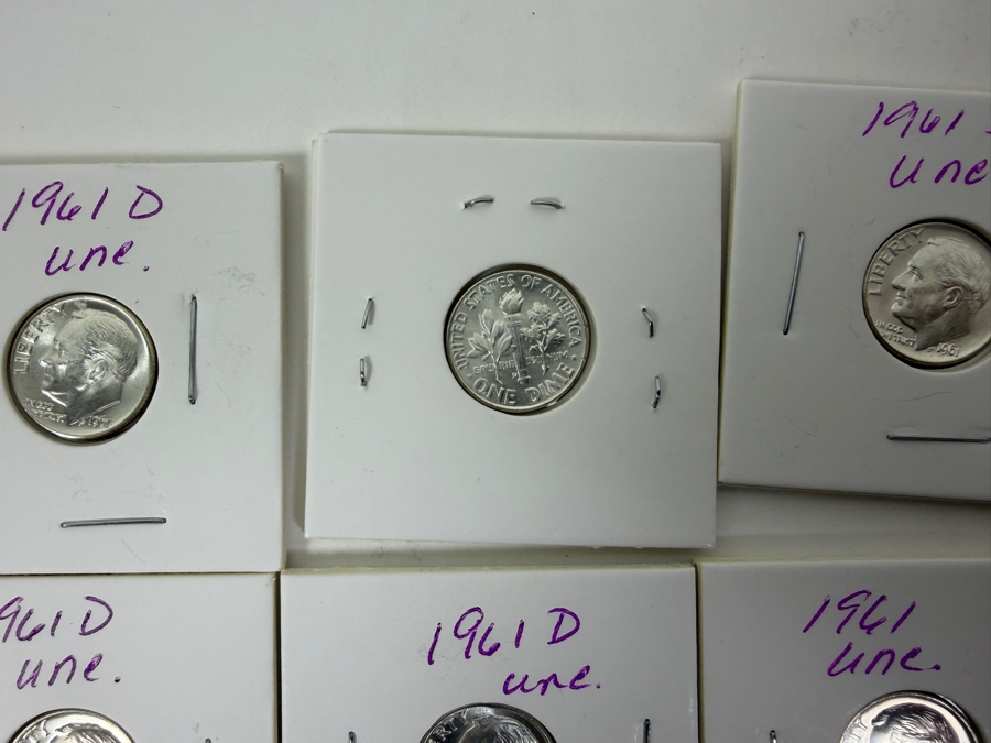 (25) Uncirculated Silver Roosevelt Dimes From 1964 - See Photos For Details [Photo 4]