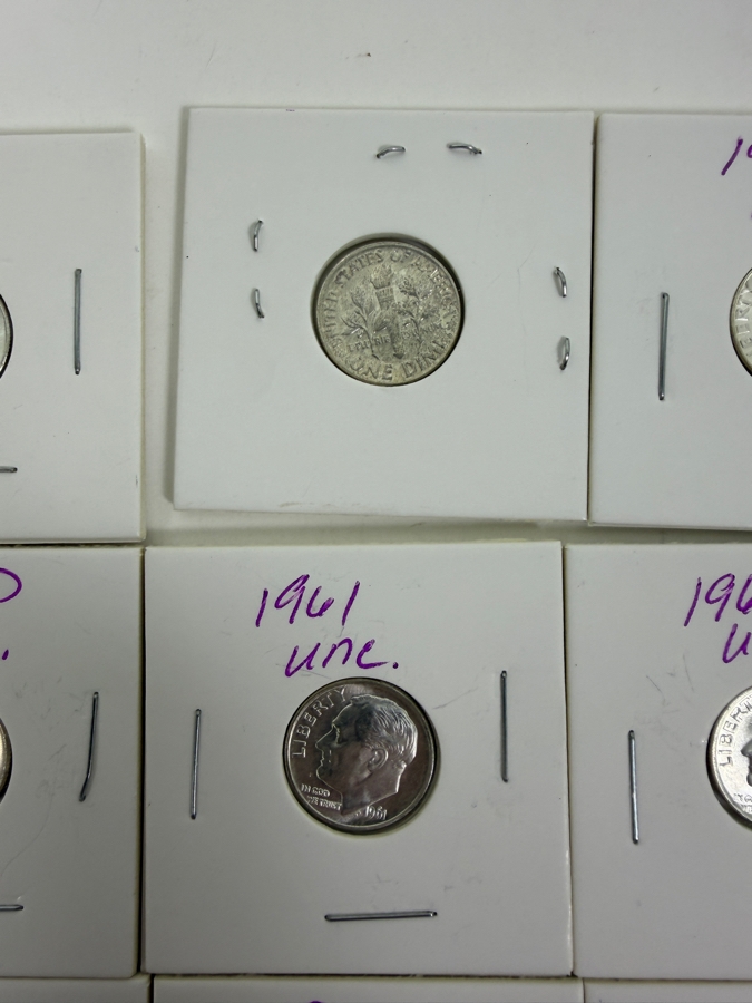 (14) Uncirculated Silver Roosevelt Dimes From 1961 - See Photos For Details [Photo 4]