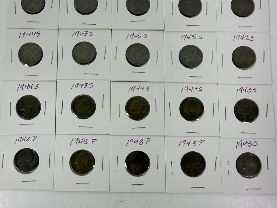 (30) Silver Jefferson Wartime Nickels From 1942 To 1945 - See Photos For Details [Photo 3]